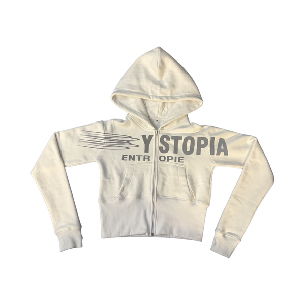 DYSTOPIA ENTROPIE HOODIE // WHT